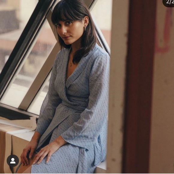 Ganni Floral Print Georgette Maxi Wrap Dress - Picture 4 of 6